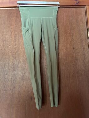 High-Waist Olive Green Performance Leggings